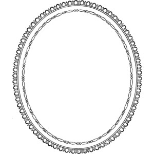 Oval outline border clipart