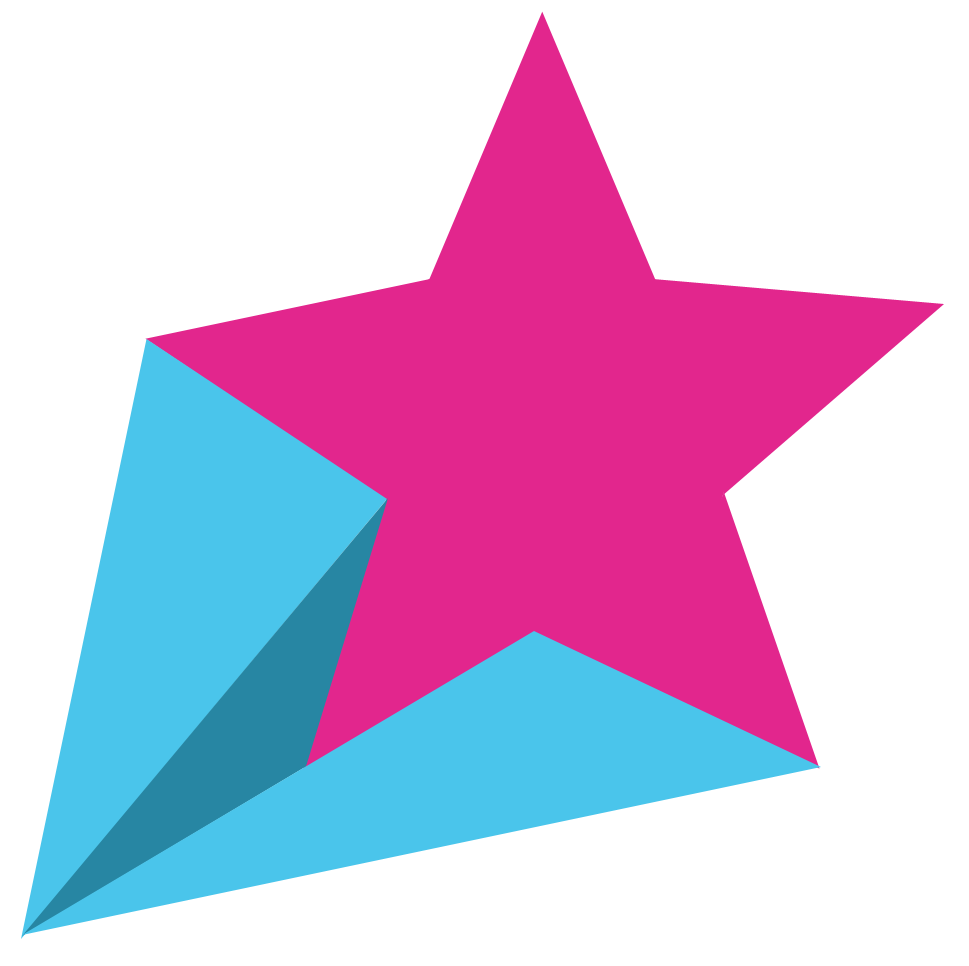 Blue super star clipart