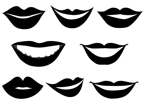 Man Smiling Lips Clipart