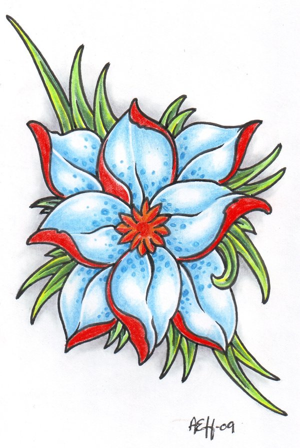 Tato Bunga Tribal
