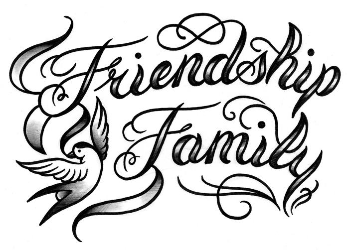 Calligraphy Tattoo With Design - ClipArt Best