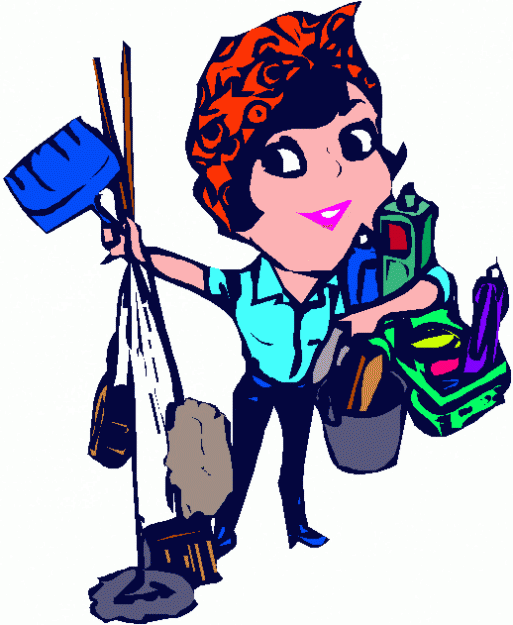 Cleaning Lady Cartoon
