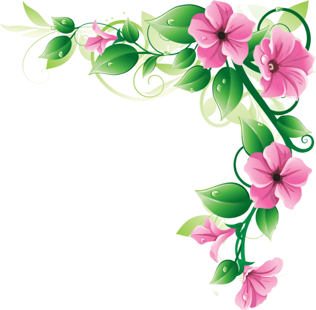 Flowers Corner Frame transparent PNG - StickPNG
