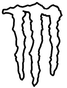 Monster Logo Stencil Skate Art Painting Airbrush Bodywork Mylar A4