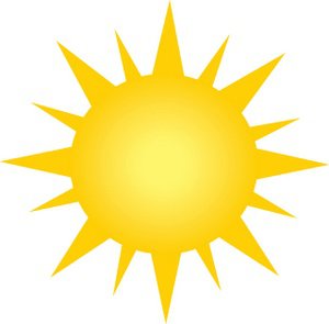 Yellow sun clipart