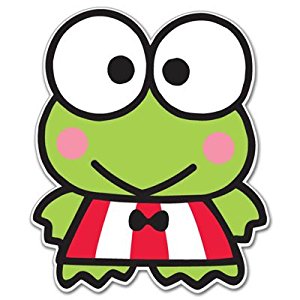 Amazon.com: Hello Kitty Keroppi Vynil Car Sticker Decal - Select ...