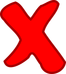 Red Not Ok Failure Symbol Clipart Royalty Free ...