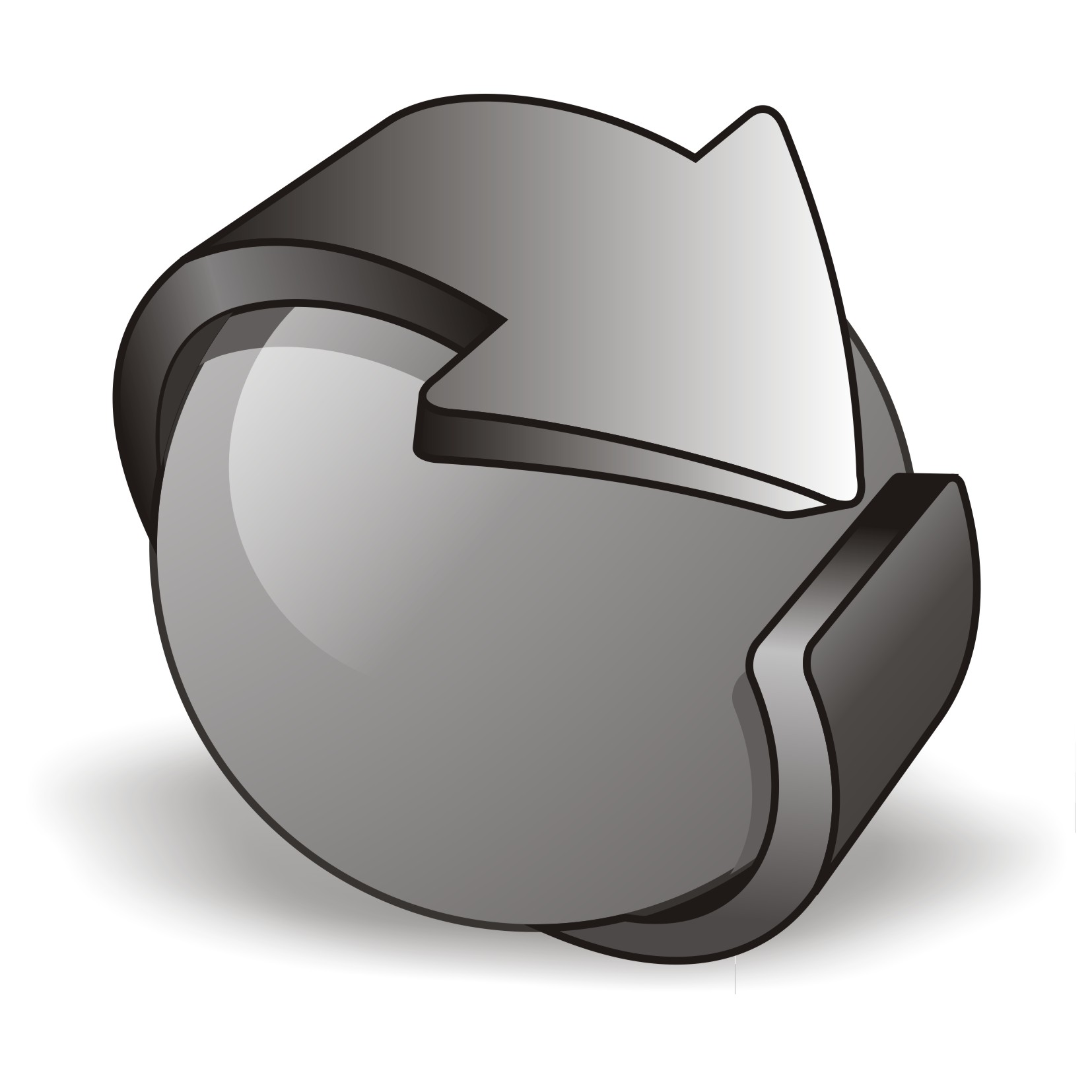 Vector for free use: 3D arrow icon