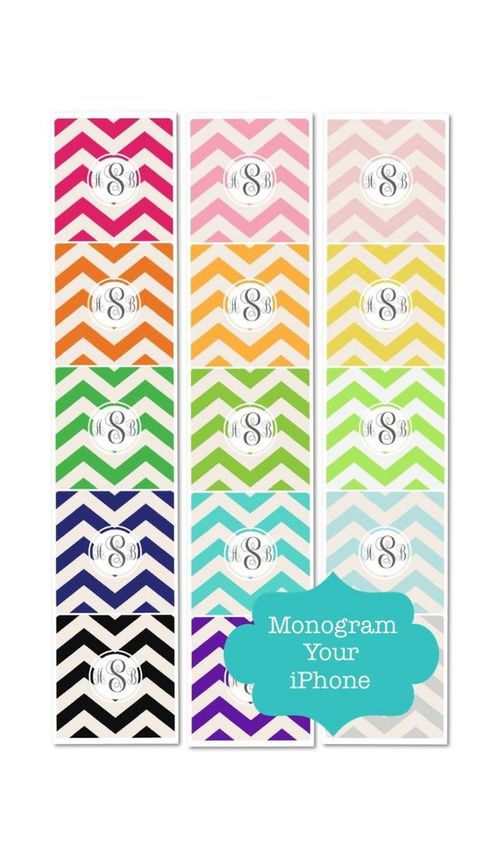 monogrammed chevron wallpapers for iphone | We Heart It