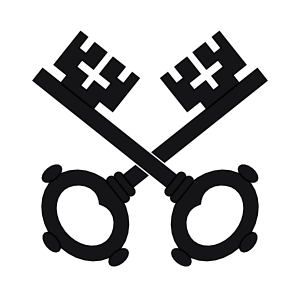 Two Black Keys Wipp Dorf Coat Of Arms clip art - vector clip art ...