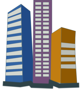 Real Estate High Rise Buildings clip art - vector clip art online ...