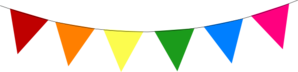 Rainbow Bunting clip art - vector clip art online, royalty free ...