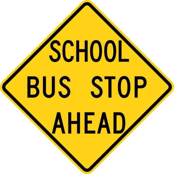 School Bus Stop Cartoon