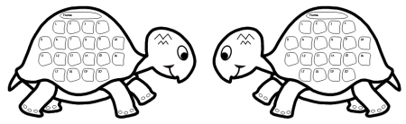 TurtleStickerChartsBlackand ...
