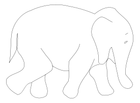 Elephant Outline vector, free vector images