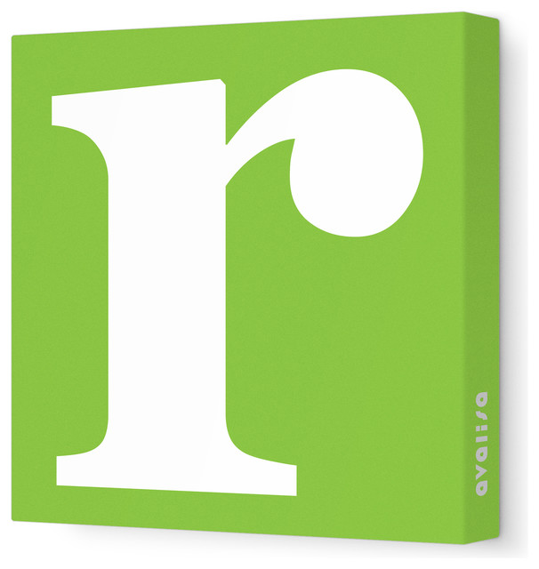 Letter - Lower Case 'r' Stretched Wall Art, 18