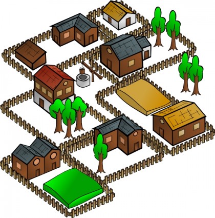 Village clip art Vector clip art - Free vector for free download