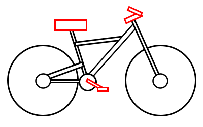Drawing a cartoon bicycle