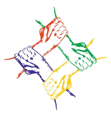 Hands Holding Each Other In Unity Multiracial Vector | Free Images ...