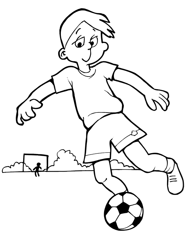 Throw-In: Soccer Player Kicking Ball.