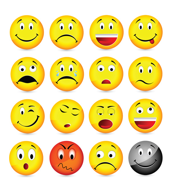 Vector emoticons collection Free Vector / 4Vector