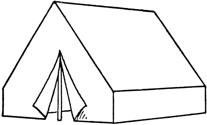 Tent Clip Art Black And White - Free Clipart Images