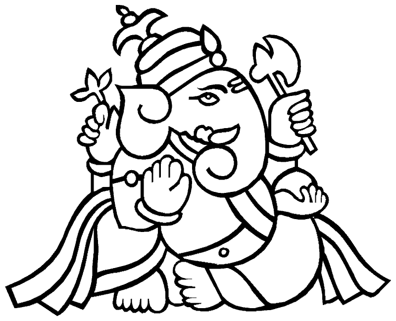Ganesha Outline | Free Download Clip Art | Free Clip Art | on ...