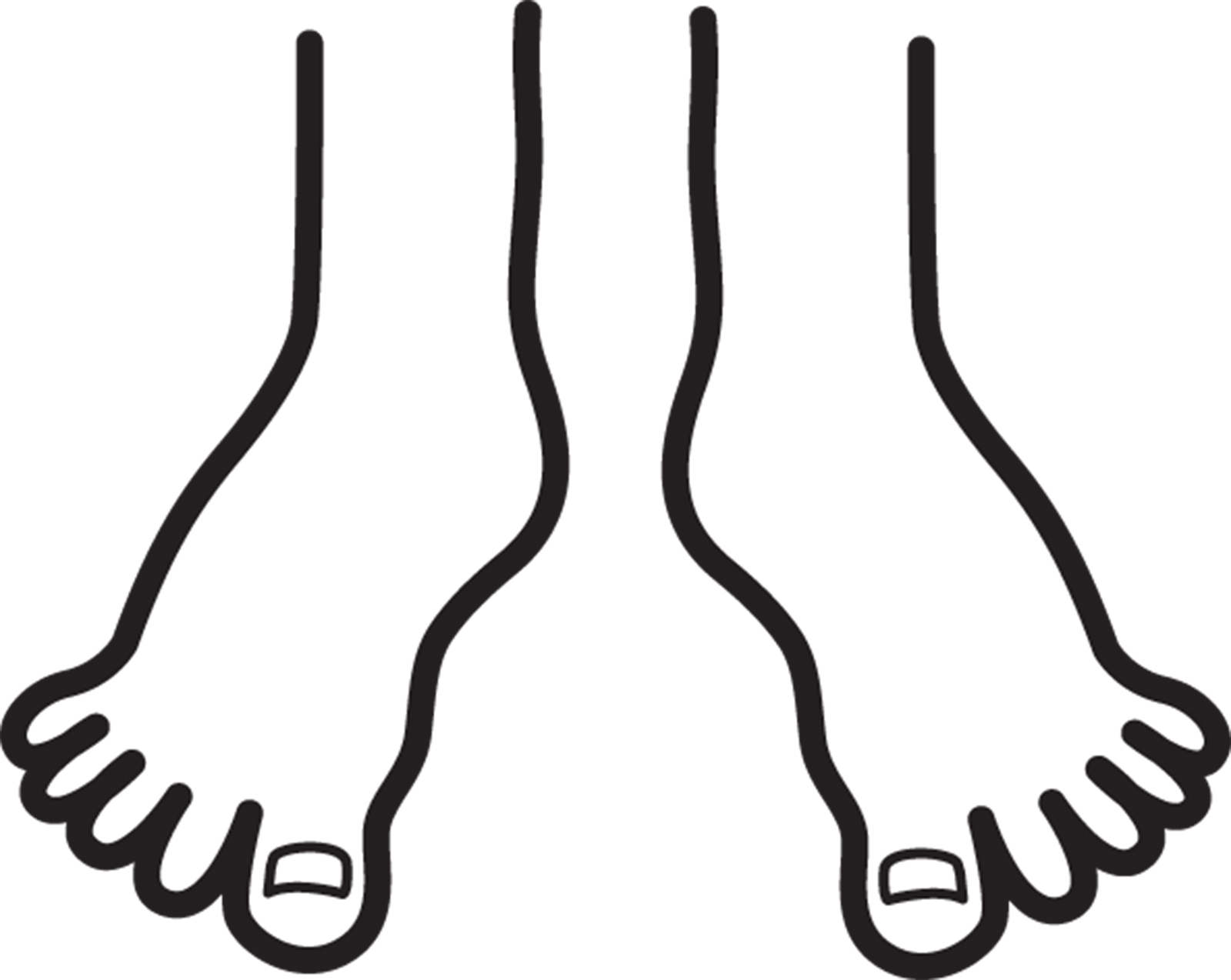 Feet clipart black and white