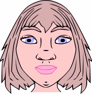 Woman With Short Hair Clip Art - vector clip art ...