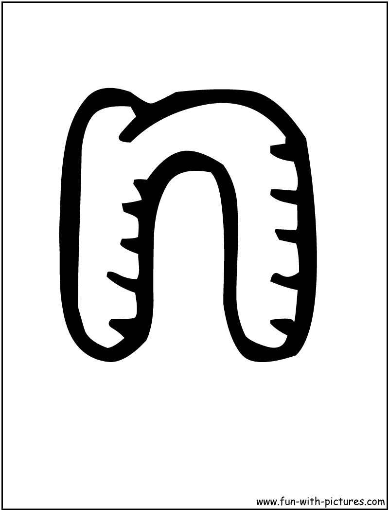 Letter N Coloring Pages. the letter n coloring page education com ...