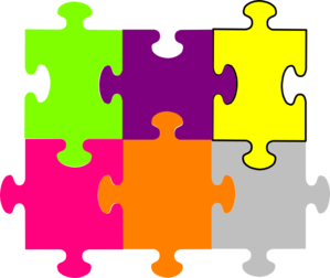 Clipart jigsaw 5 piece