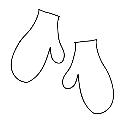 Mitten outline clipart