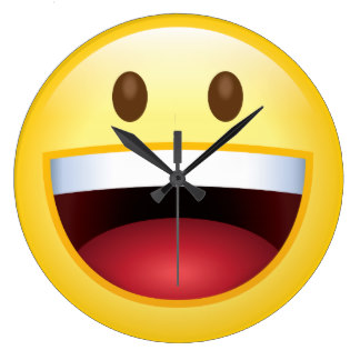 Happy Face Wall Clocks | Zazzle