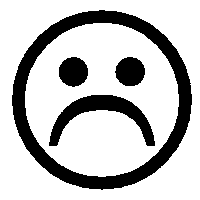 Blade Rubber Stamps Sad face
