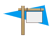 Real estate clip art and images of blue accented signs with no text