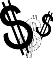 signo de dinero para colorear