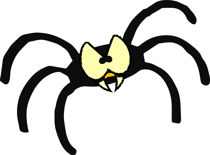 hitam dan putih, hewan, laba-laba, kartun SVG, PNG, WMF, EPS SVG ...