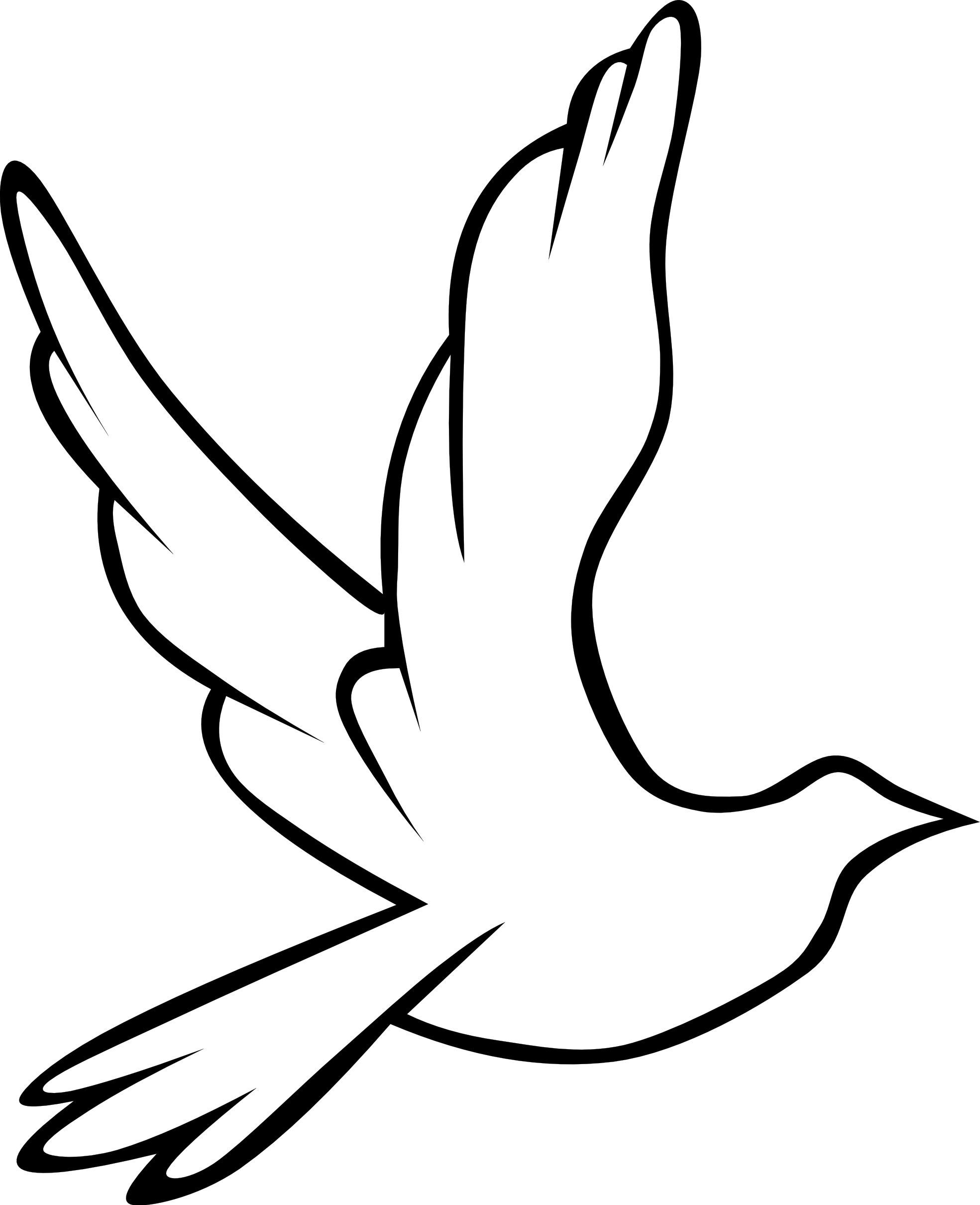 Dove Line Art | Free Download Clip Art | Free Clip Art | on ...
