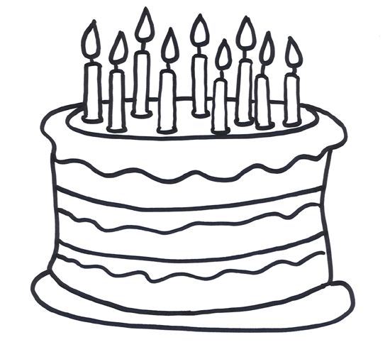 Coloring, Birthday cakes and Coloring pages for kids