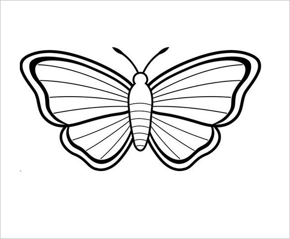 30+ Butterfly Templates – Printable Crafts & Colouring Pages ...
