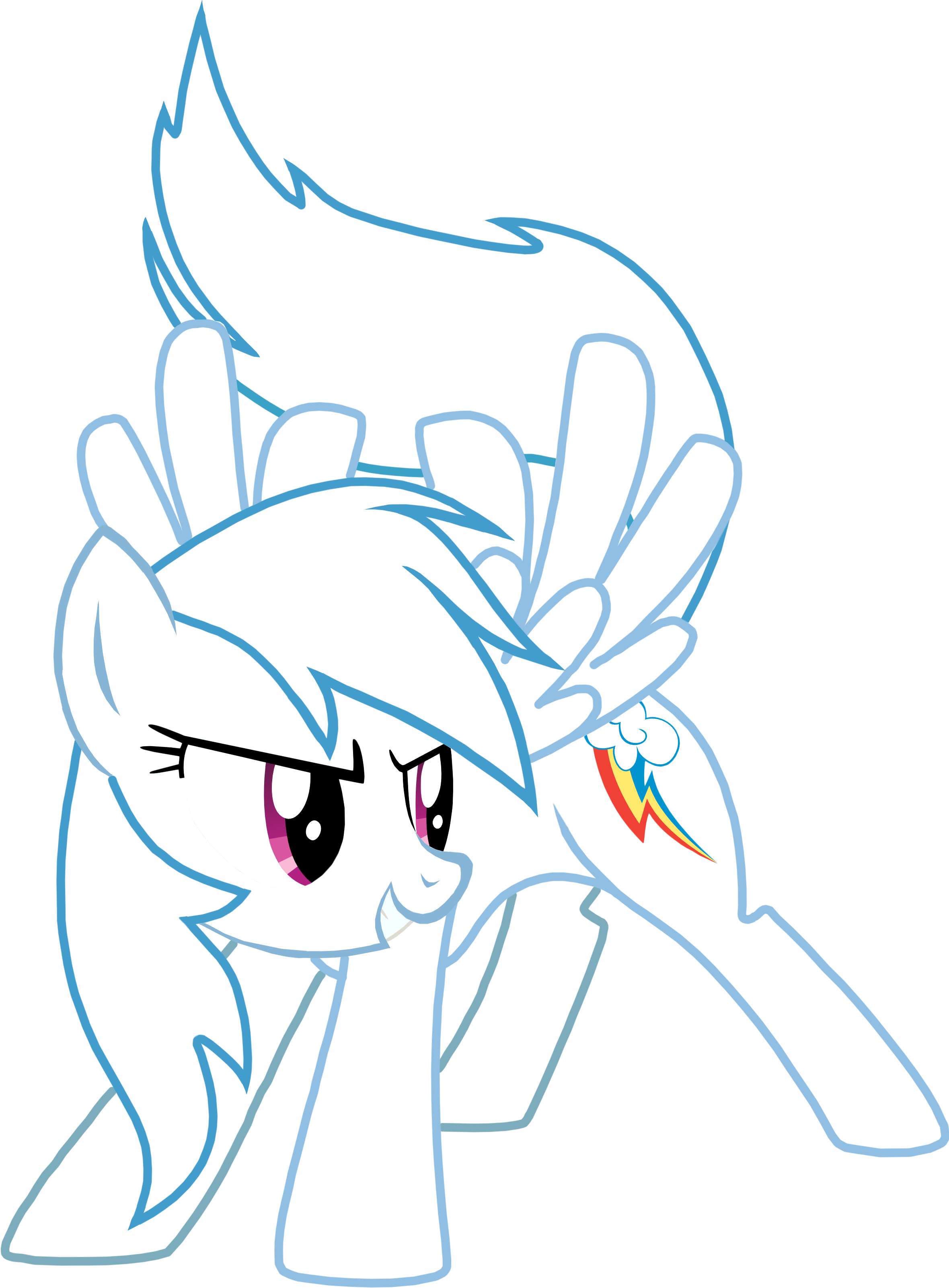 Black And White Rainbow Outline - Free Clipart Images