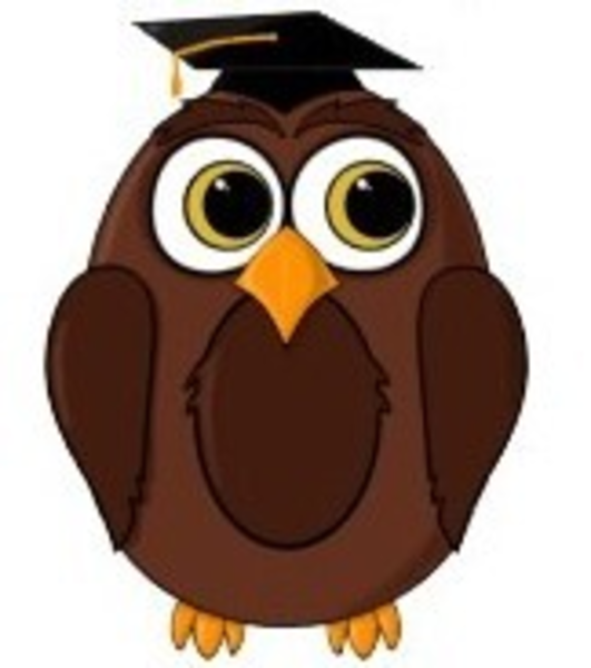 Wise owl animated clipart