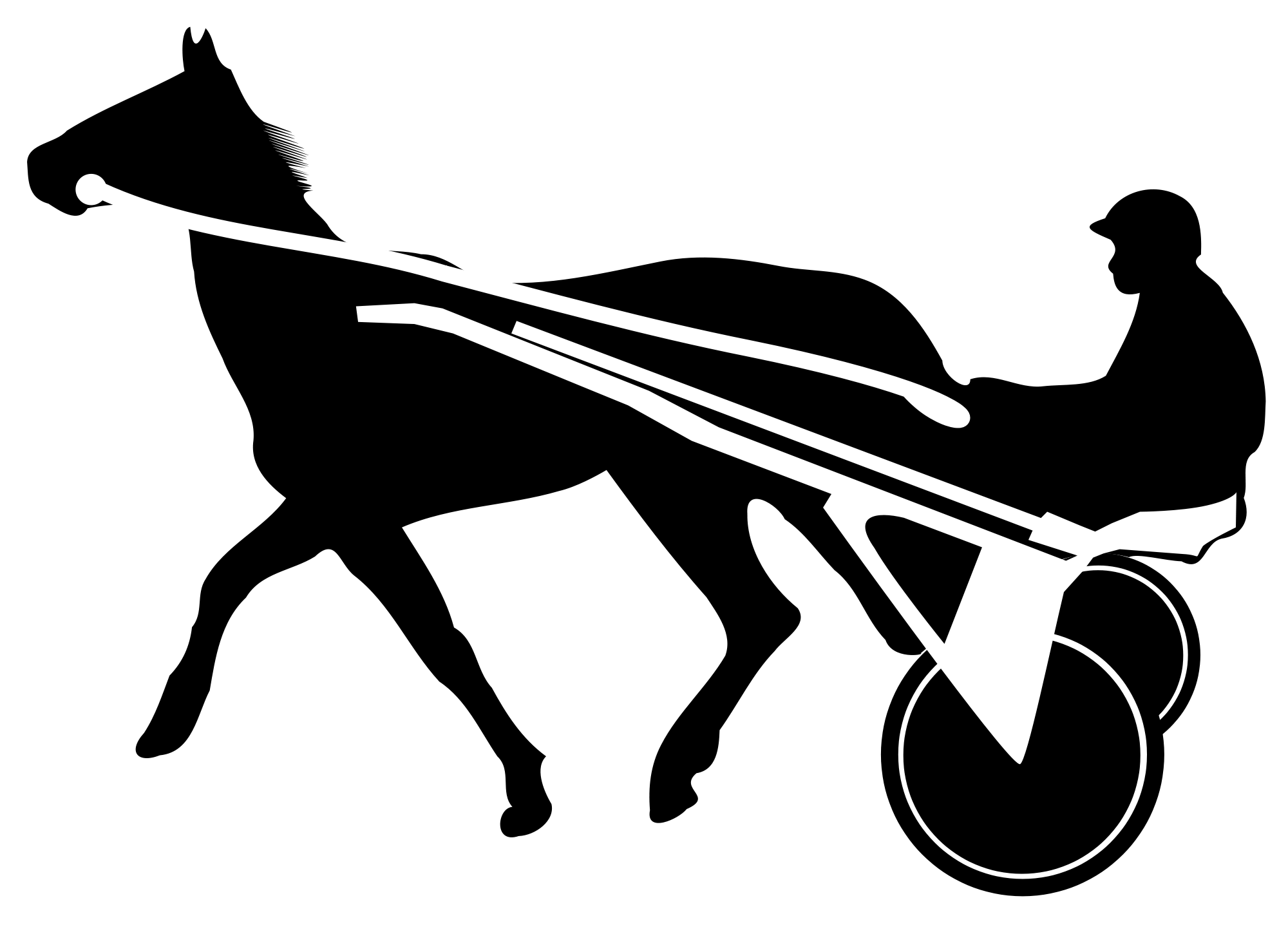 Harness horse racing clip art