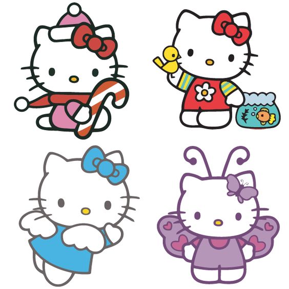 Vector free, Hello kitty and Kitty