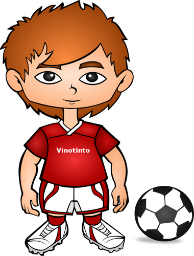 Comic soccer player vector image | Public domain vectors