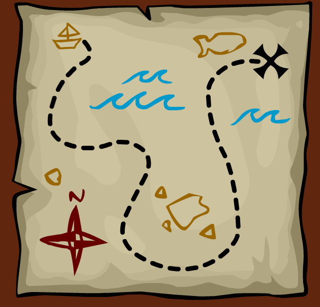 Free treasure map background clipart