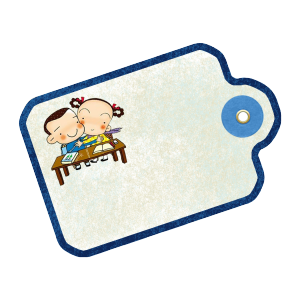 375 views School Kids Tag Digital Scrapbooking Free Download - blue gray ...