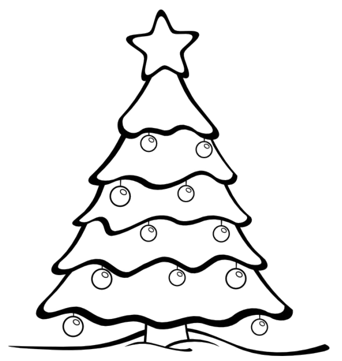Christmas Tree Line Drawing