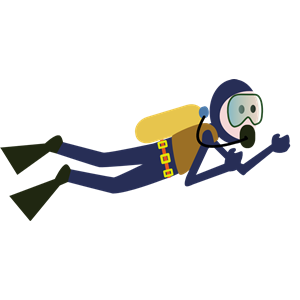 Cartoon SCUBA diver clipart, cliparts of Cartoon SCUBA diver free ...