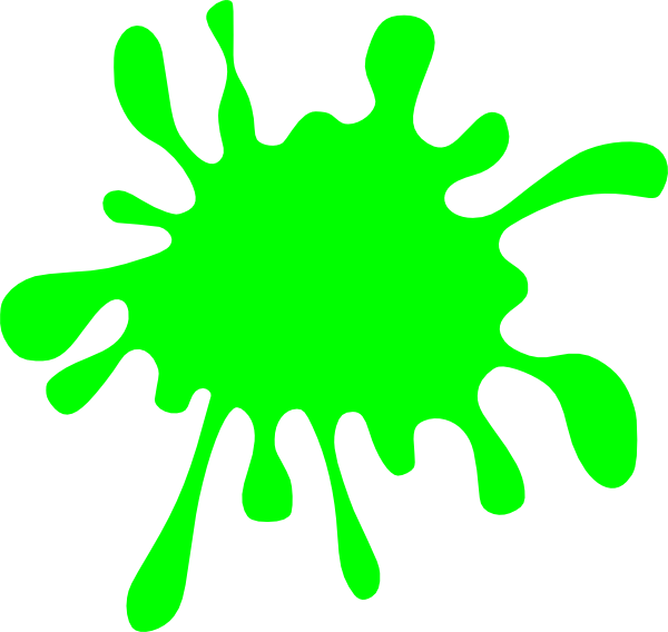 Green paint splatter clipart